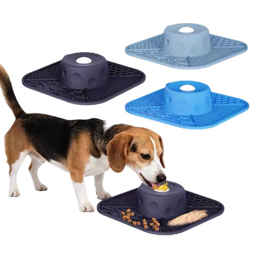 Interactive Silicone Slow Feeder Lick Mat Set disassembled pieces