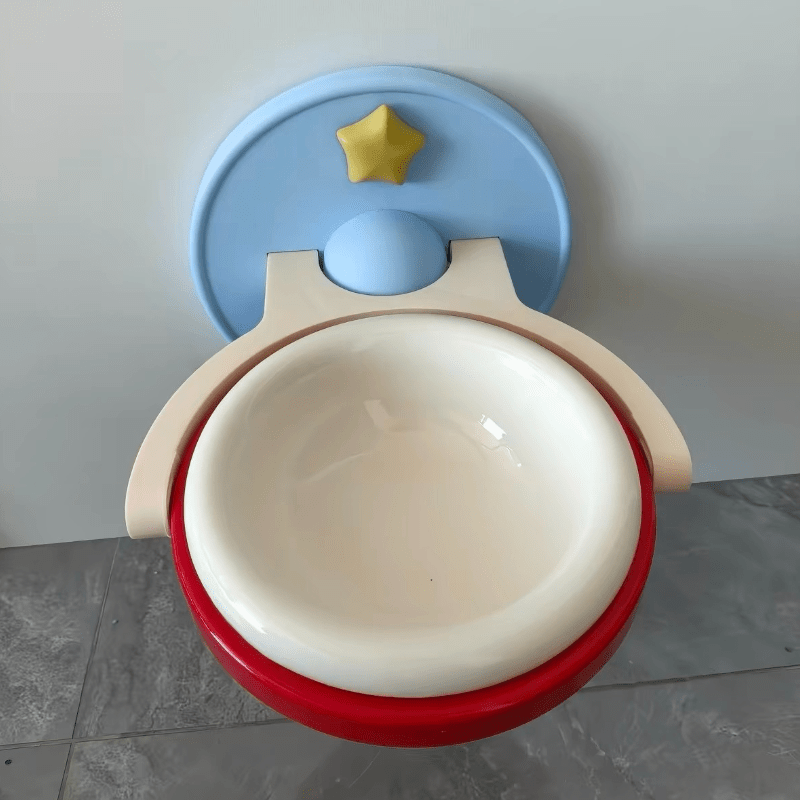 2-in-1 Elevated Pet Bowl, Wall Mounted & Freestanding Adjustable Cat Feeder Bowl - Seekey
