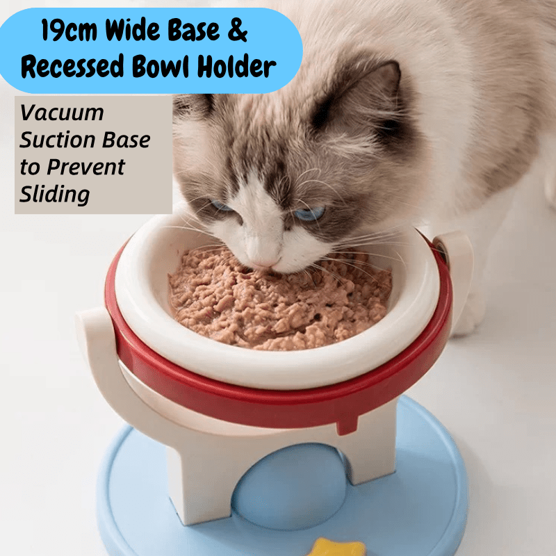 2-in-1 Elevated Pet Bowl, Wall Mounted & Freestanding Adjustable Cat Feeder Bowl - Seekey