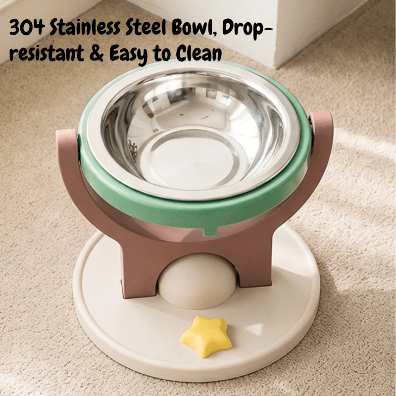 2-in-1 Elevated Pet Bowl, Wall Mounted & Freestanding Adjustable Cat Feeder Bowl - Seekey