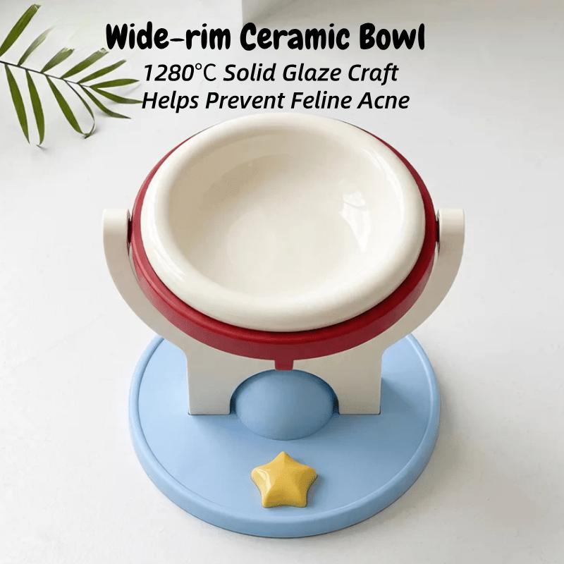 2-in-1 Elevated Pet Bowl, Wall Mounted & Freestanding Adjustable Cat Feeder Bowl - Seekey