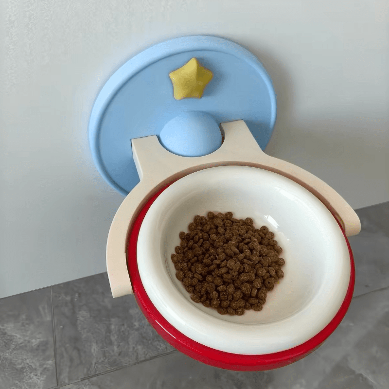 2-in-1 Elevated Pet Bowl, Wall Mounted & Freestanding Adjustable Cat Feeder Bowl - Seekey