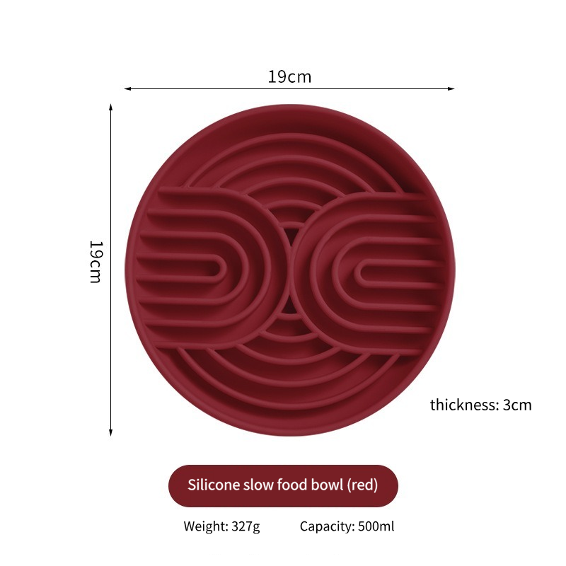 Slow Feeder Dog Bowl with Suction Base | Anti-Choking Pet Feeding Bowl