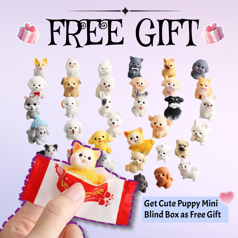 3-Piece Mystery Puppy Figurine Set - collectible puppy figurines, random styles