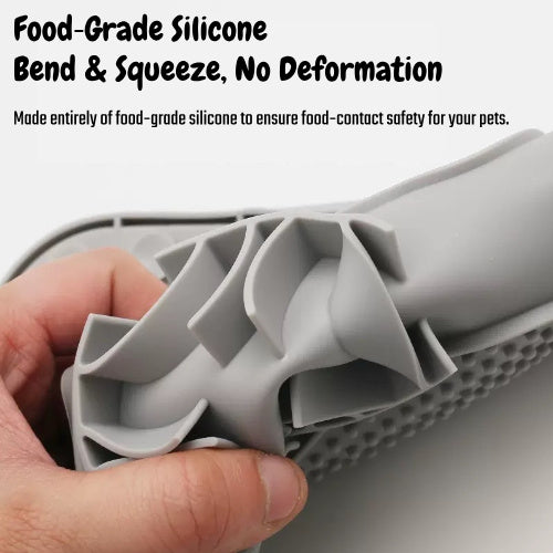 Underside of the lick mat showing the suction cup base