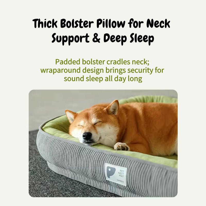 Calming Dog Bed with Neck Support | Ultra-Soft Pet Sofa Bed - Seekey