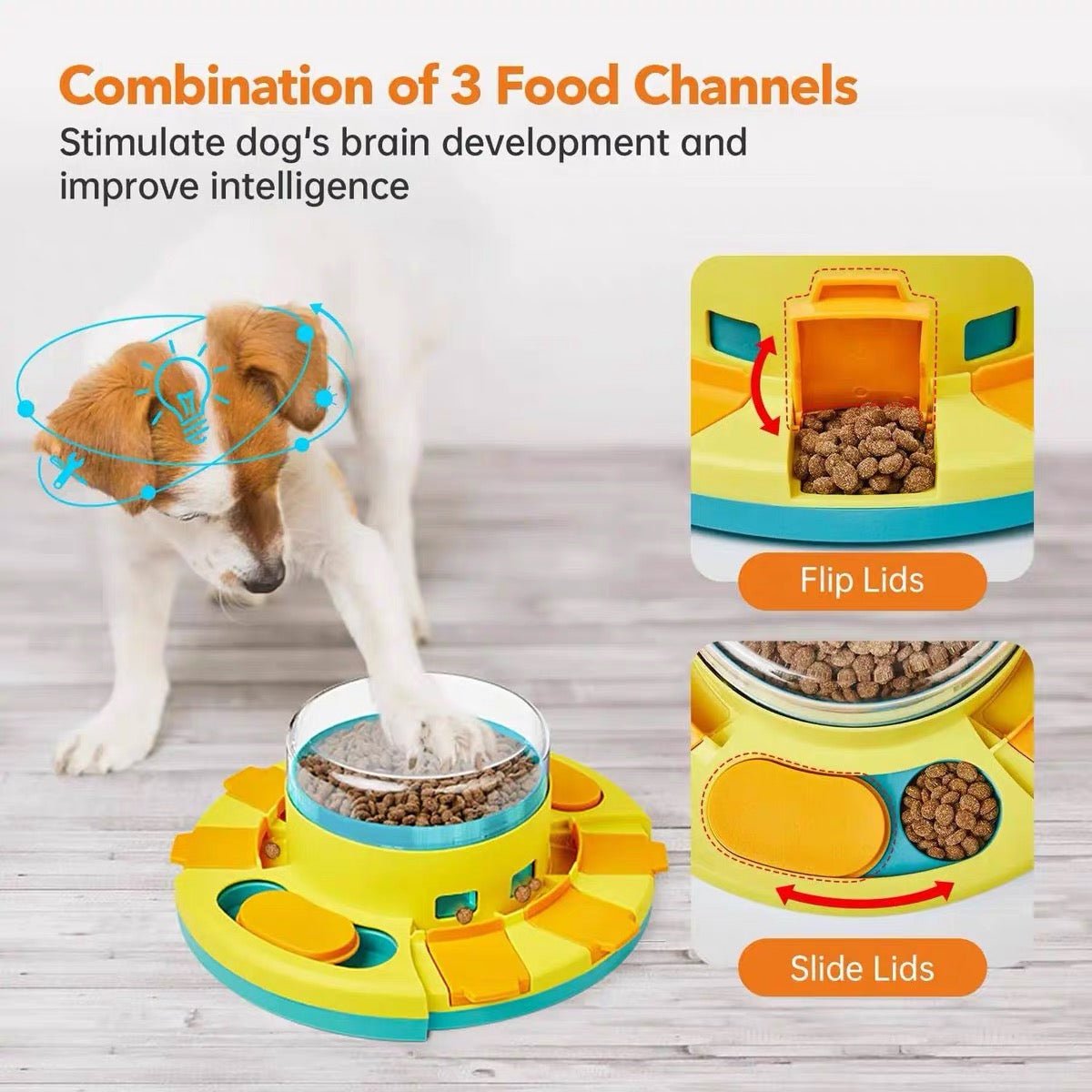 Dog Puzzle Feeder Toy, Interactive Treat Dispenser Slow Feeding Game for Mental Stimulation - Seekey