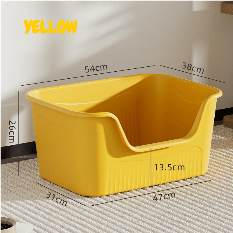 Extra Large High Sided Litter Box – Anti-Splash, Easy Clean - Seekey