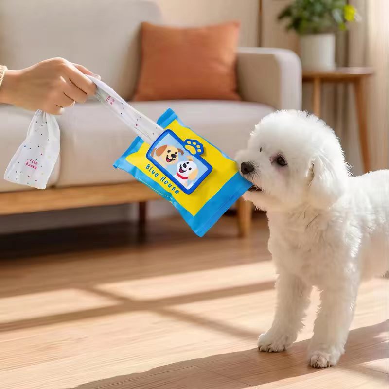 Interactive Dog Puzzle Toy with Hidden Treat Pockets – Squeaky Snuffle Toy for Mental Stimulation & Boredom Relief - Seekey