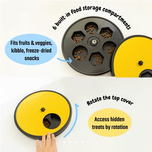 Interactive Rotating Dog Puzzle Feeder Toy with Nail Grinding - Seekey