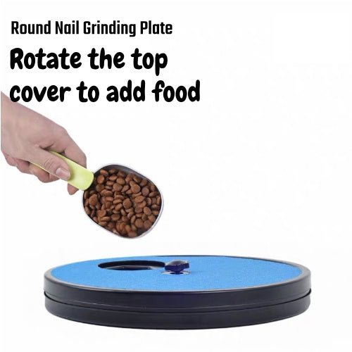 Interactive Rotating Dog Puzzle Feeder Toy with Nail Grinding - Seekey