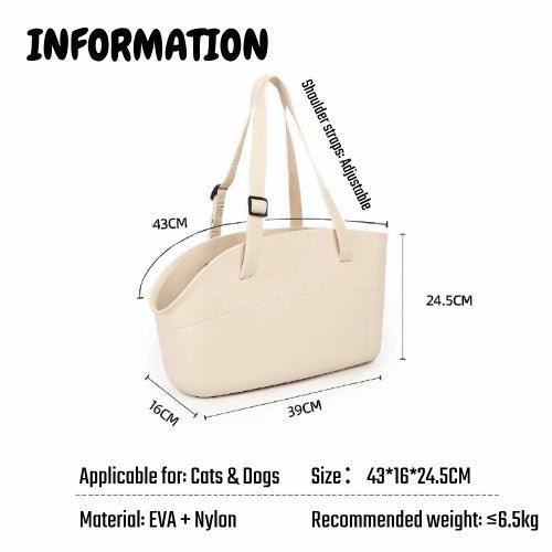 Lightweight EVA Pet Carrier Tote for Small Dogs & Cats - Seekey