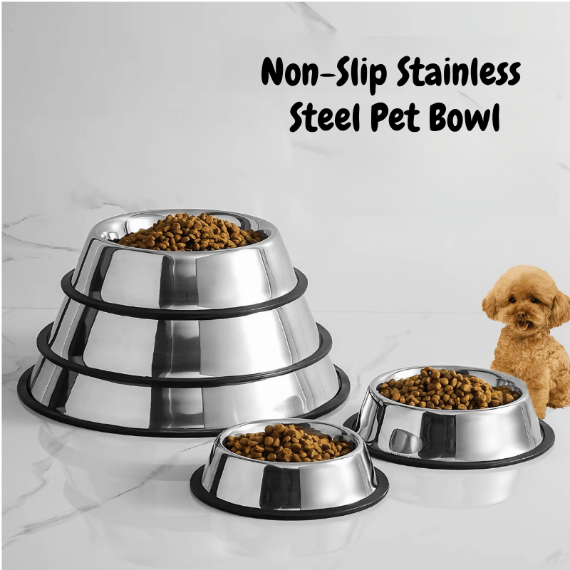 Non-Slip Stainless Steel Pet Bowl - Seekey