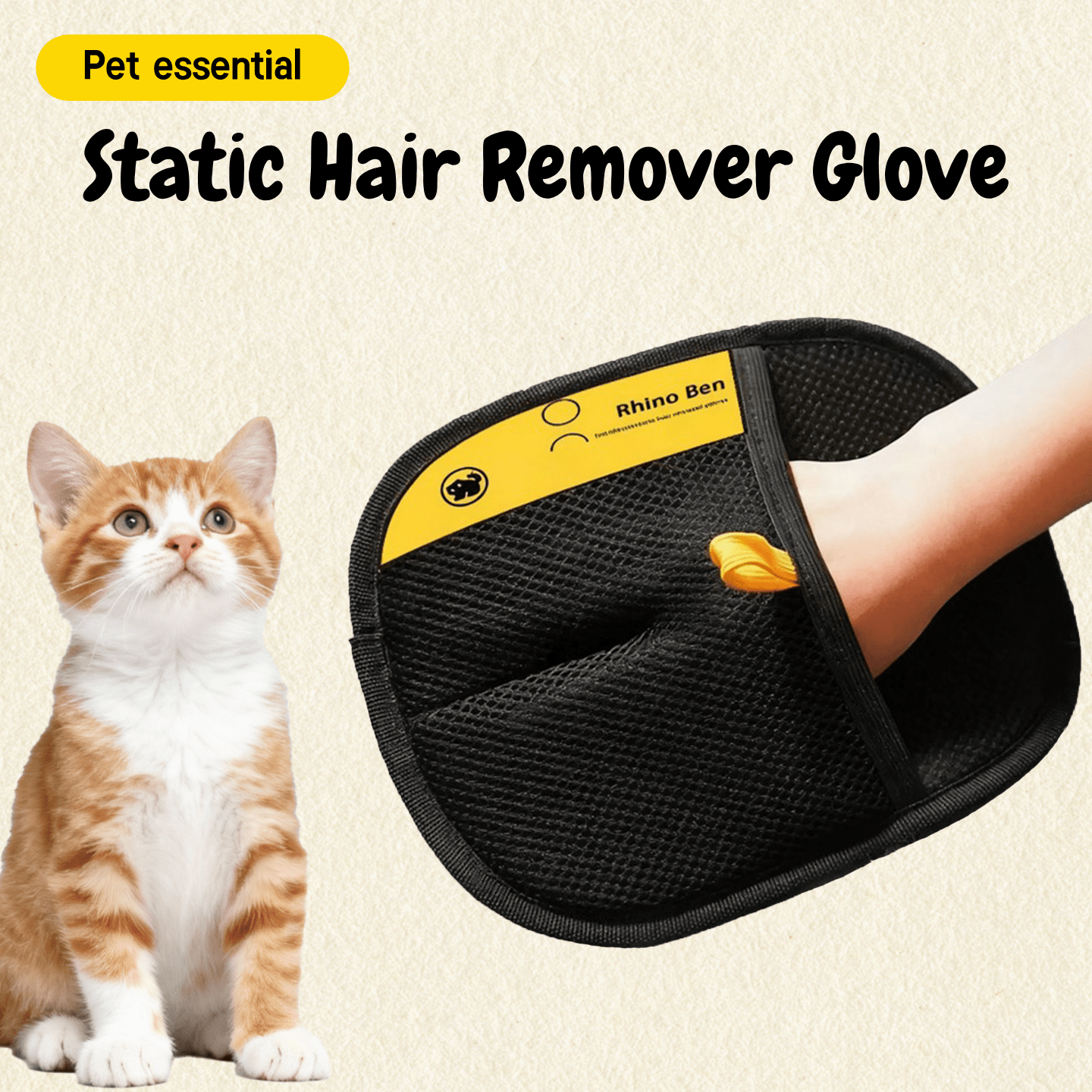 Pet Hair Remover Glove | Instantly Remove Fur from Clothes, Furniture & Bedding - Seekey