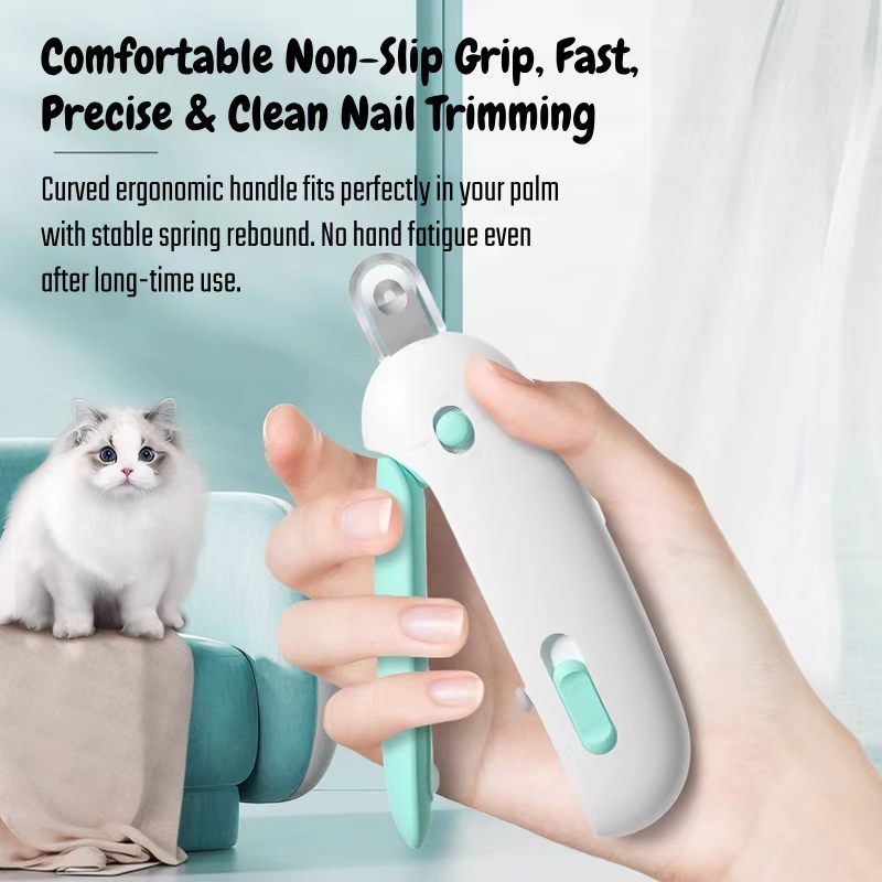 Pet Nail Clippers for Dogs & Cats – Safe Precision Nail Trimmer with Ergonomic Non-Slip Handle - Seekey