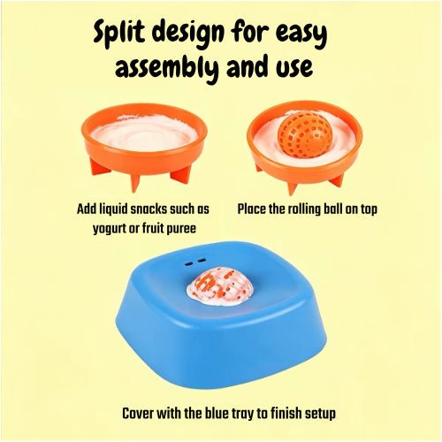 Rolling Ball Pet Licking Slow Feeder Bowl - Seekey