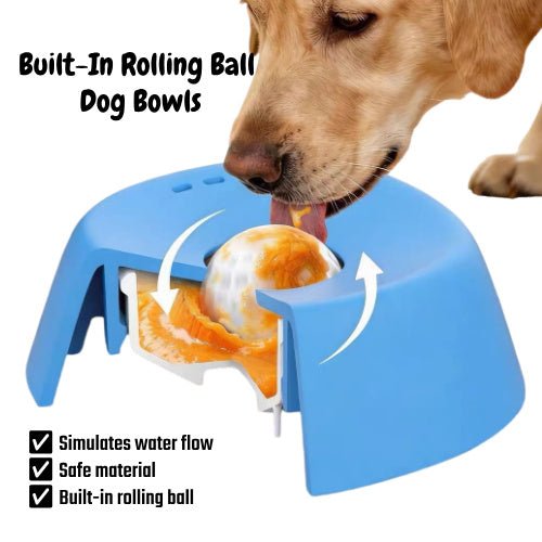 Rolling Ball Pet Licking Slow Feeder Bowl - Seekey