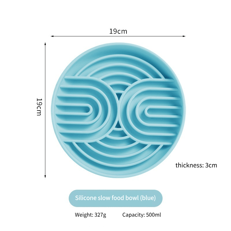 Slow Feeder Dog Bowl with Suction Base | Anti-Choking Pet Feeding Bowl - Seekey