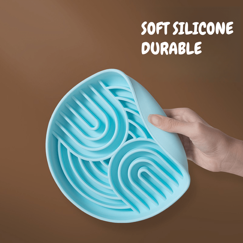 Slow Feeder Dog Bowl with Suction Base | Anti-Choking Pet Feeding Bowl - Seekey