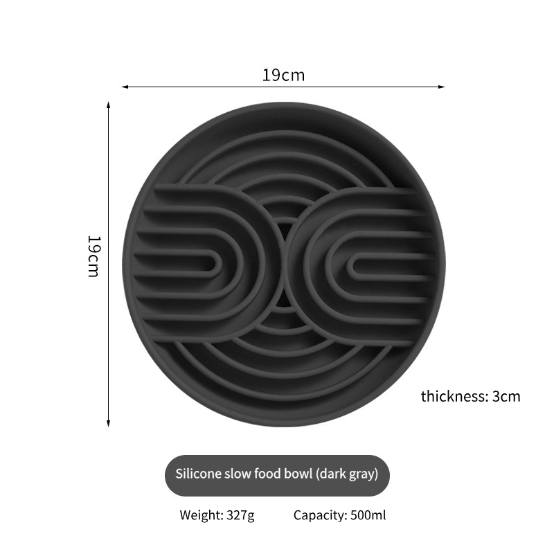 Slow Feeder Dog Bowl with Suction Base | Anti-Choking Pet Feeding Bowl - Seekey