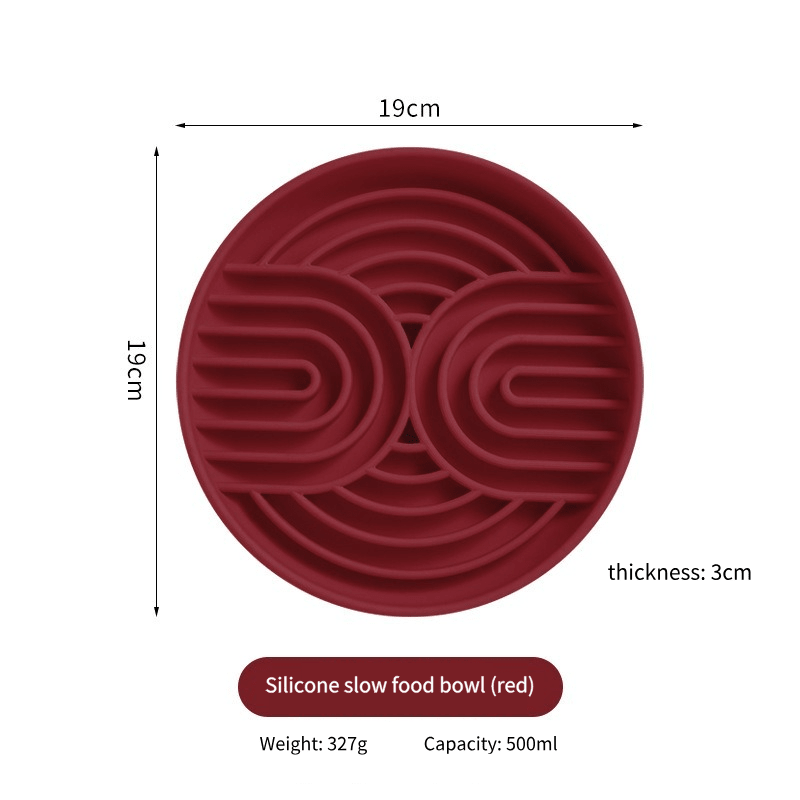 Slow Feeder Dog Bowl with Suction Base | Anti-Choking Pet Feeding Bowl - Seekey