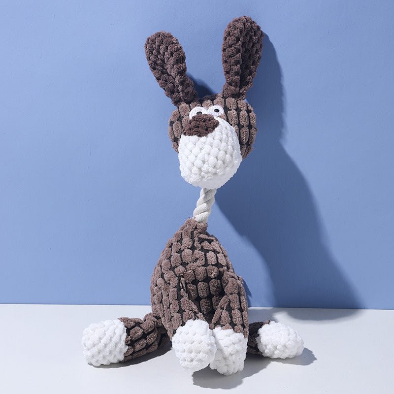 Squeaky Textured Corduroy Dog Plush Chew Toy - Seekey