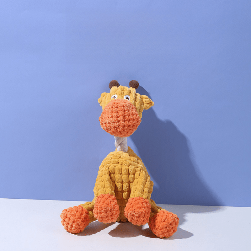 Squeaky Textured Corduroy Dog Plush Chew Toy - Seekey
