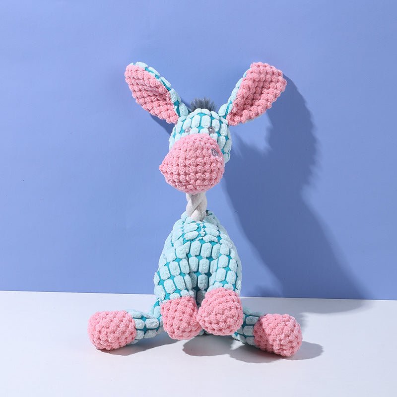 Squeaky Textured Corduroy Dog Plush Chew Toy - Seekey