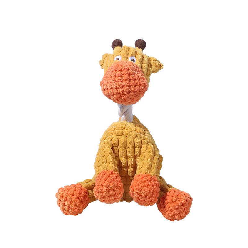 Squeaky Textured Corduroy Dog Plush Chew Toy - Seekey
