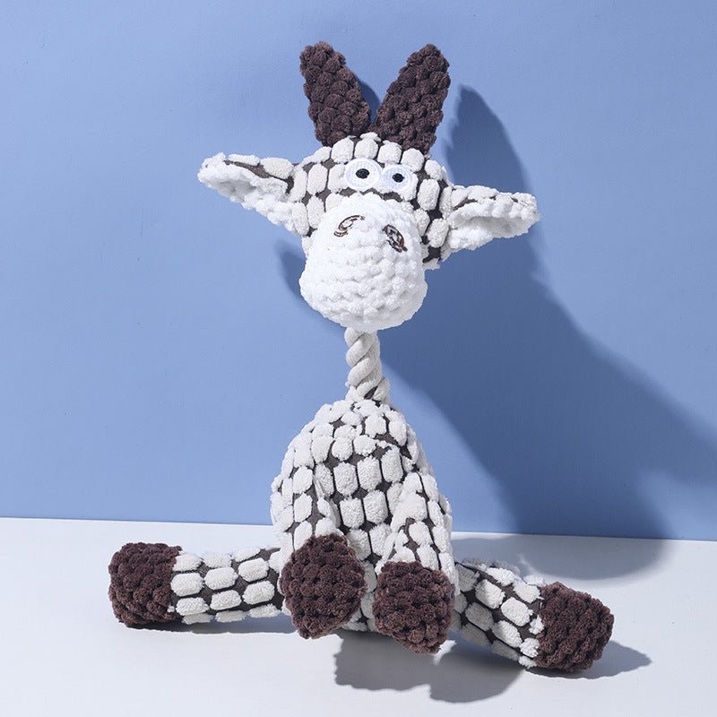 Squeaky Textured Corduroy Dog Plush Chew Toy - Seekey